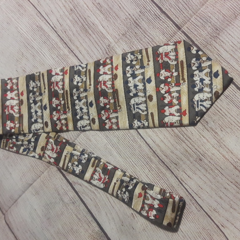 Men's 100% silk tie "7th Inning Stretch" Alynn Neckwear